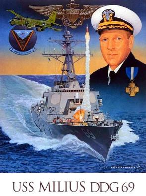 USS Milius Commisioning Poster